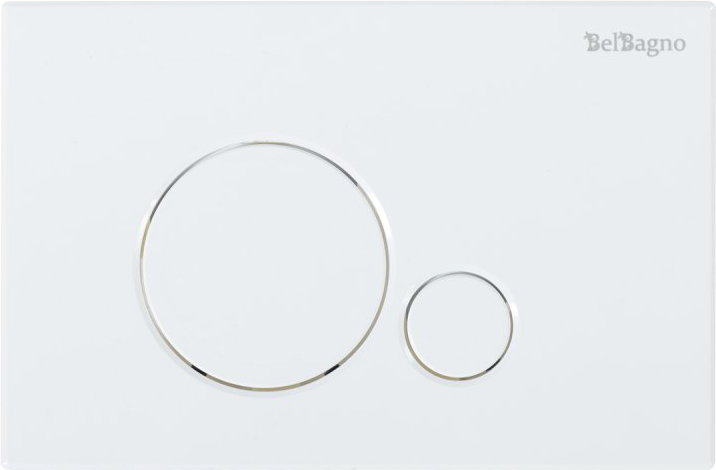 Кнопка смыва для унитаза BelBagno Sfera BB014-SR-BIANCO пластик, цвет матовый белый