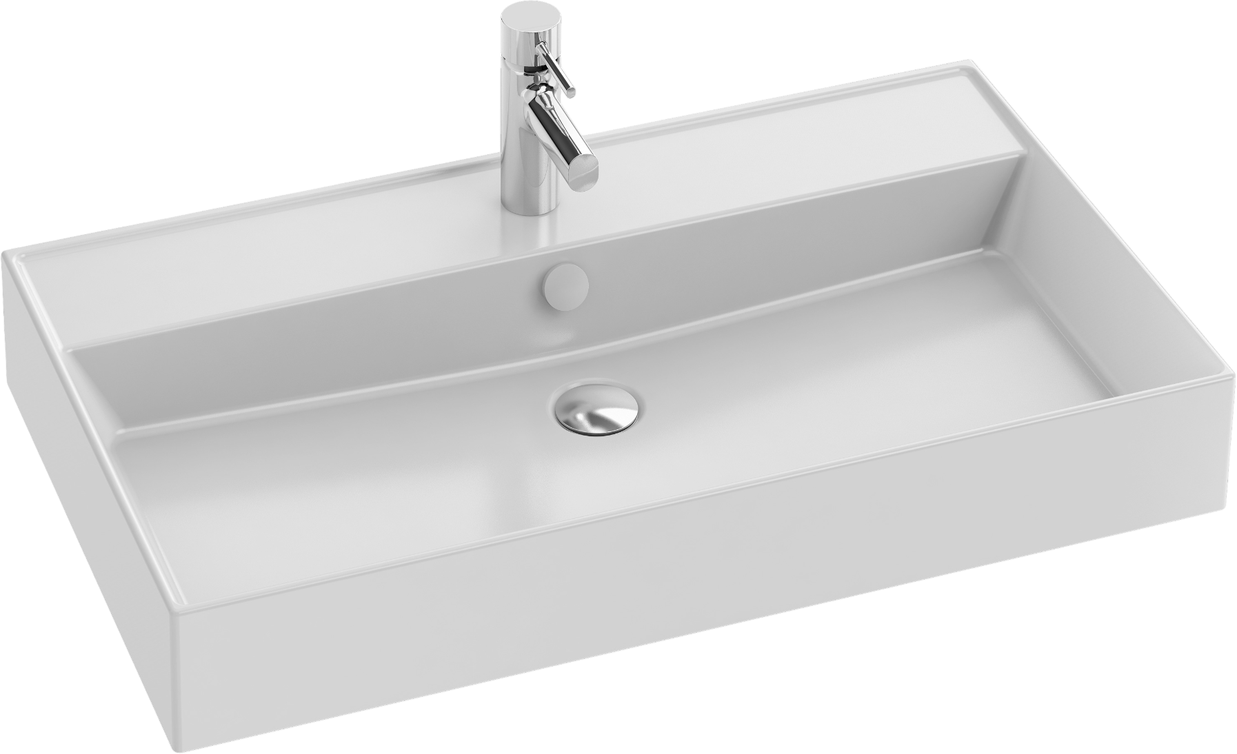 Мебельная раковина Jacob Delafon Vivienne EXBI112-00 81 накладная, белая, прямоугольная, фарфор