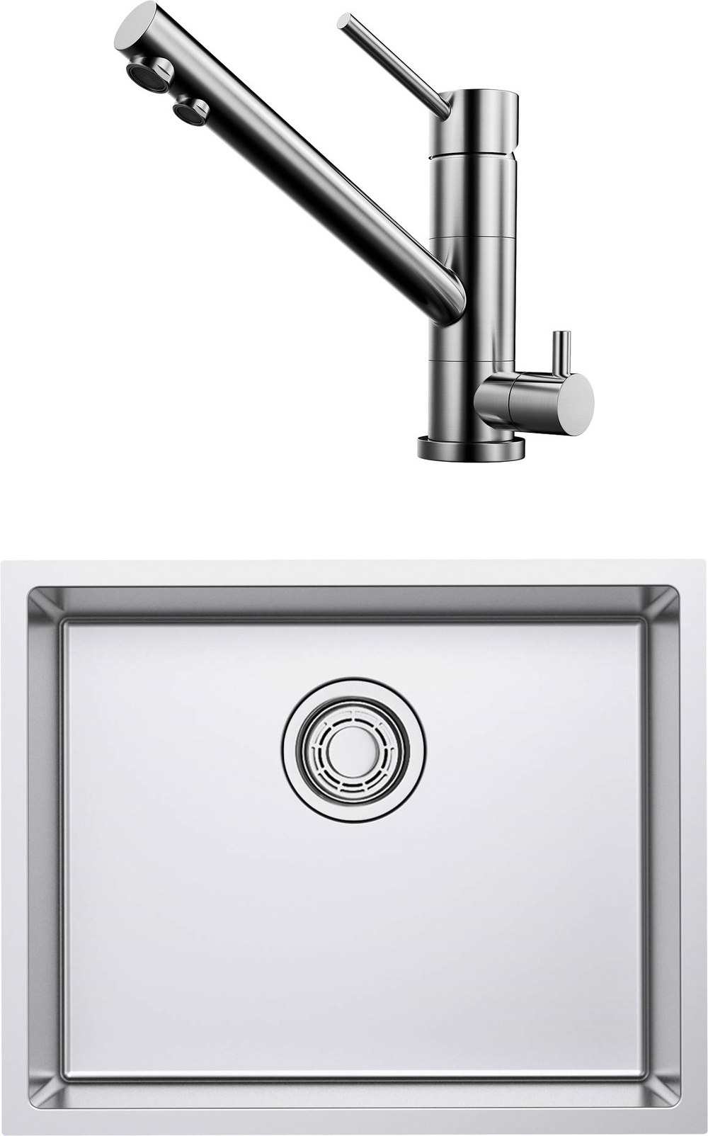 Комплект Мойка Omoikiri TADZAVA 54-U/I ULTRA-IN + Смеситель Tonami BN, нержавеющая сталь