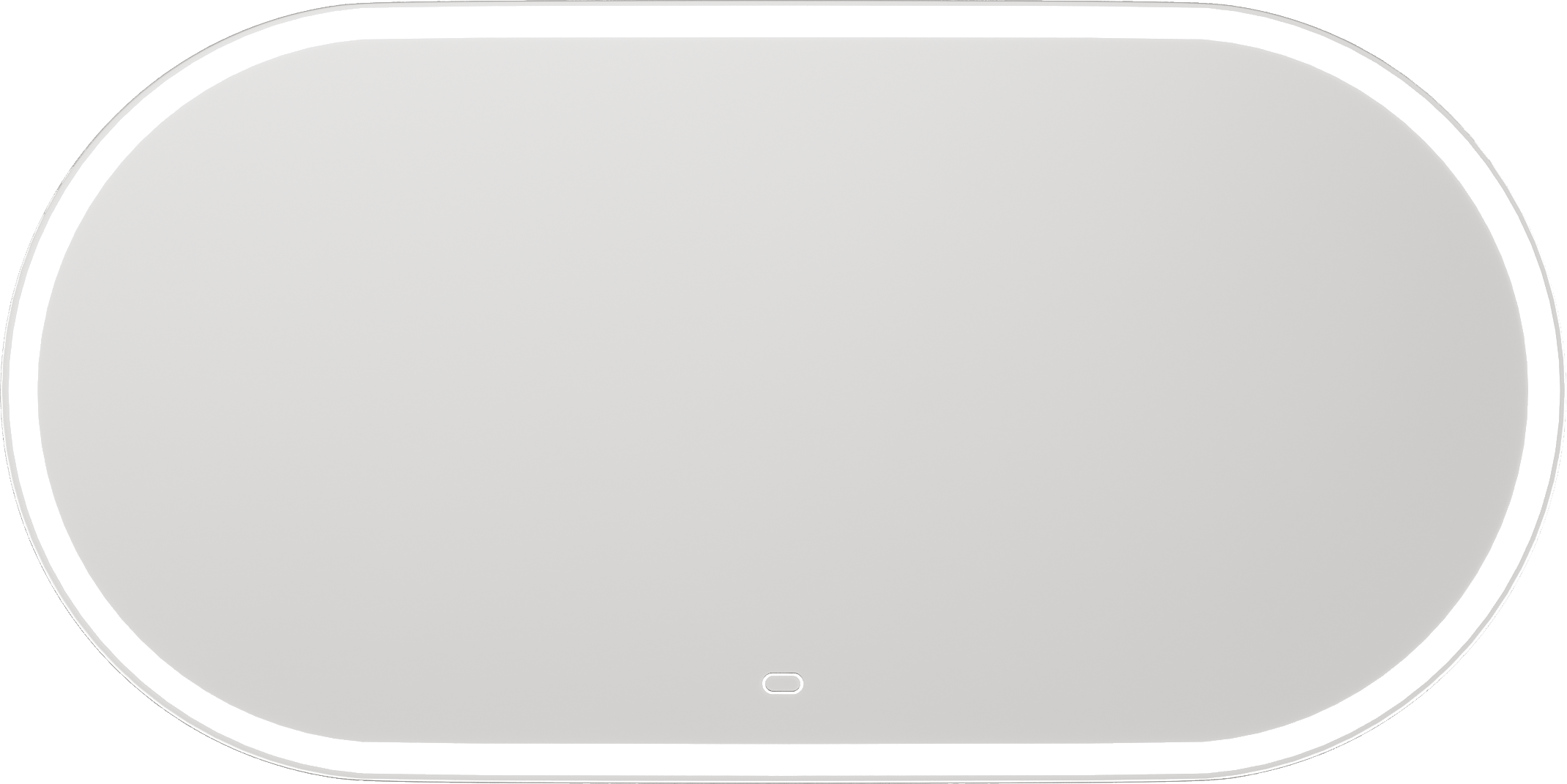 Зеркало STWORKI Мальмё 100 с подсветкой, сенсор на зеркале, овальное