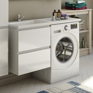 Тумба с раковиной Эстет Dallas Luxe 115 L подвесная, 2 ящика