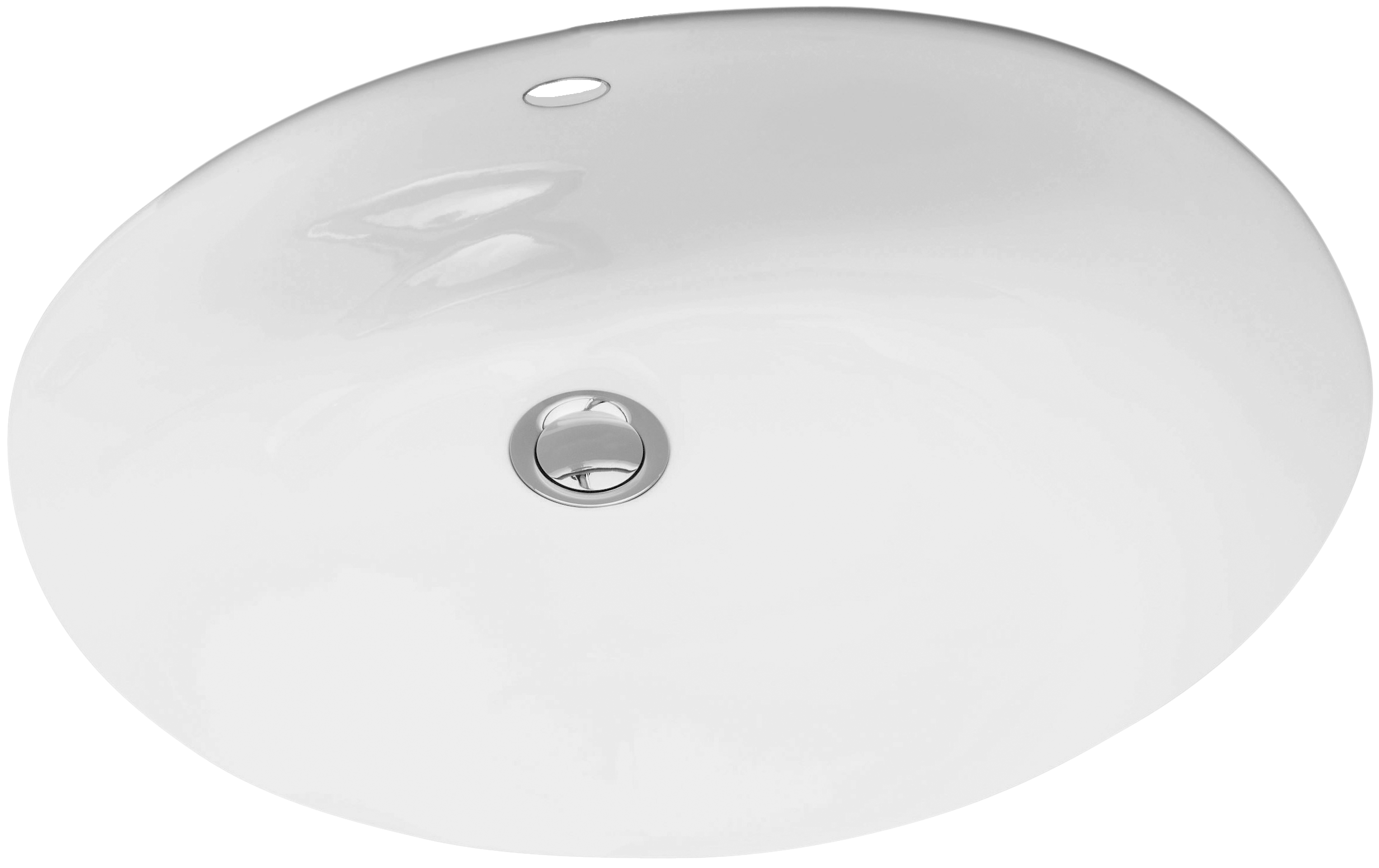 Раковина встраиваемая снизу Jacob Delafon Caxton E2211-0 55 белая, овальная, фаянс