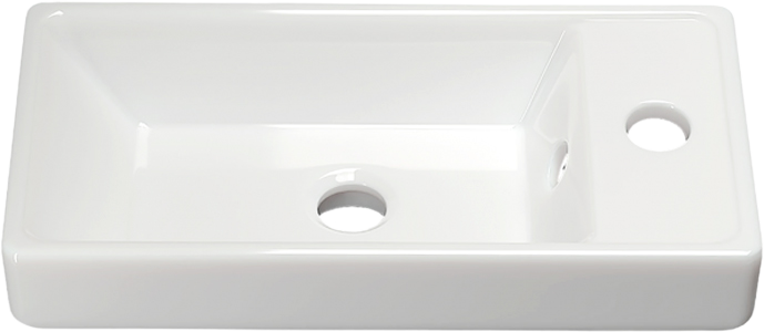 Раковина маленькая в туалет Универсал Енисей 40 белая, прямоугольная
