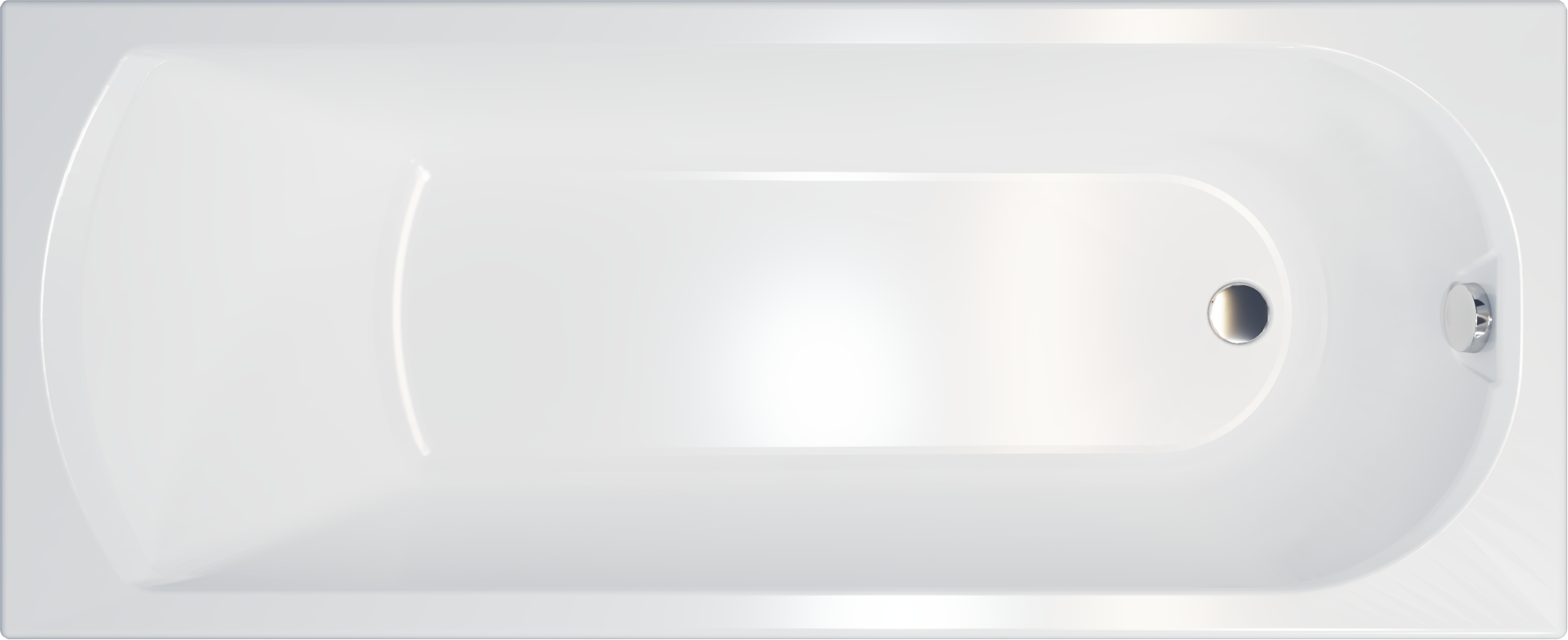 Акриловая ванна 1ACReal Дюна Щ0000046114 без опоры 170x70 см, пристенная, белая