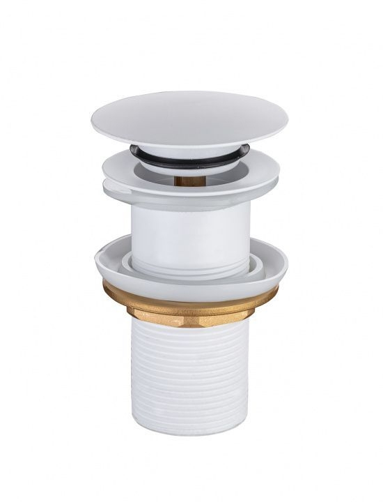 Донный клапан для раковины Allen Brau Priority Round 5.31024-21 без перелива, матовый белый
