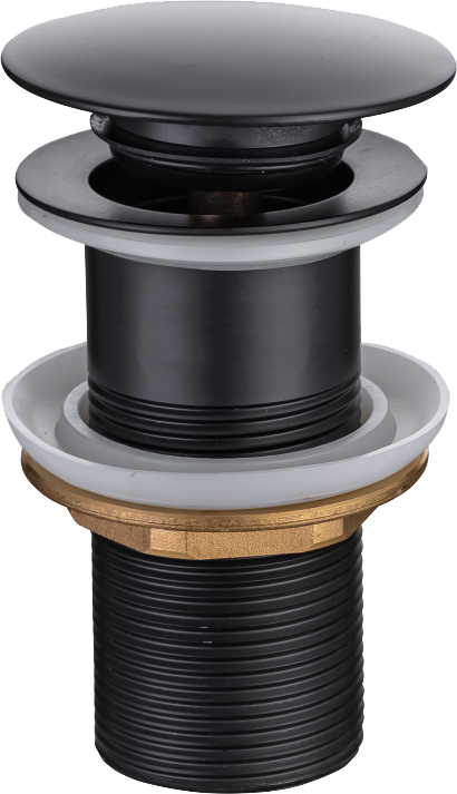 Донный клапан для раковины Allen Brau Priority Round 5.31024-31 без перелива, матовый черный