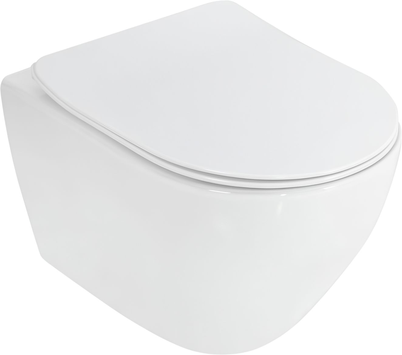 Унитаз подвесной Cezares Stylus CZR-513-TH-R безободковый, сиденье CZR-2316-SC с микролифтом