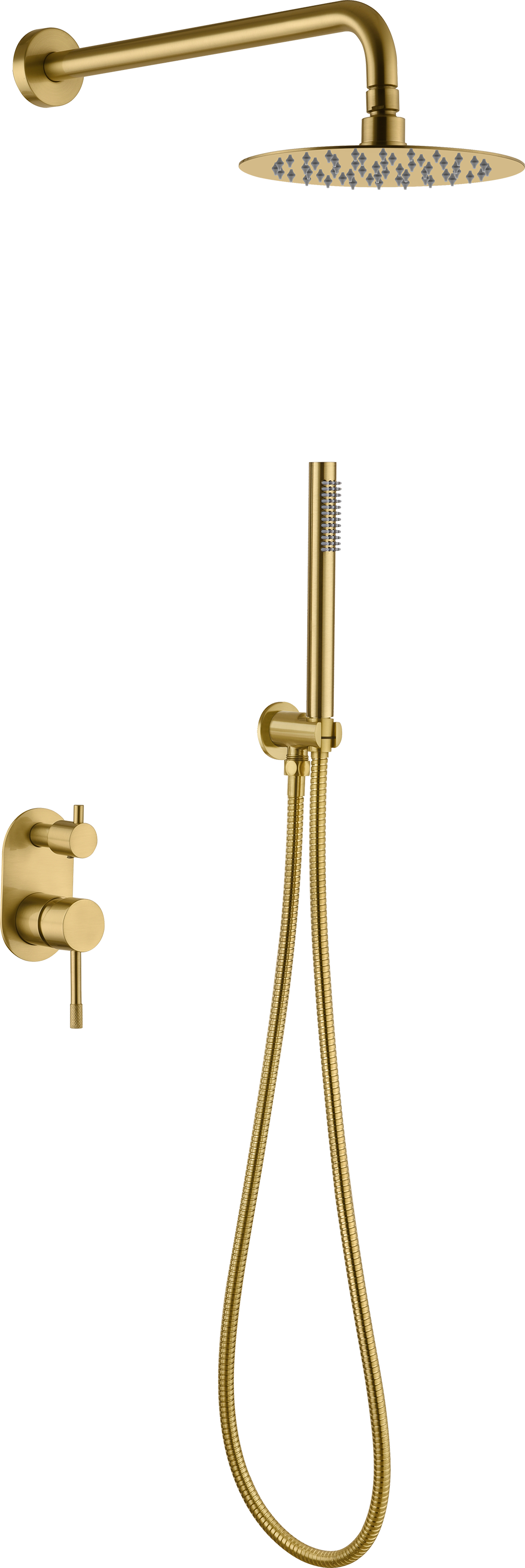 Душевой комплект Boheme Uno 464-MG С ВНУТРЕННЕЙ ЧАСТЬЮ, matt gold