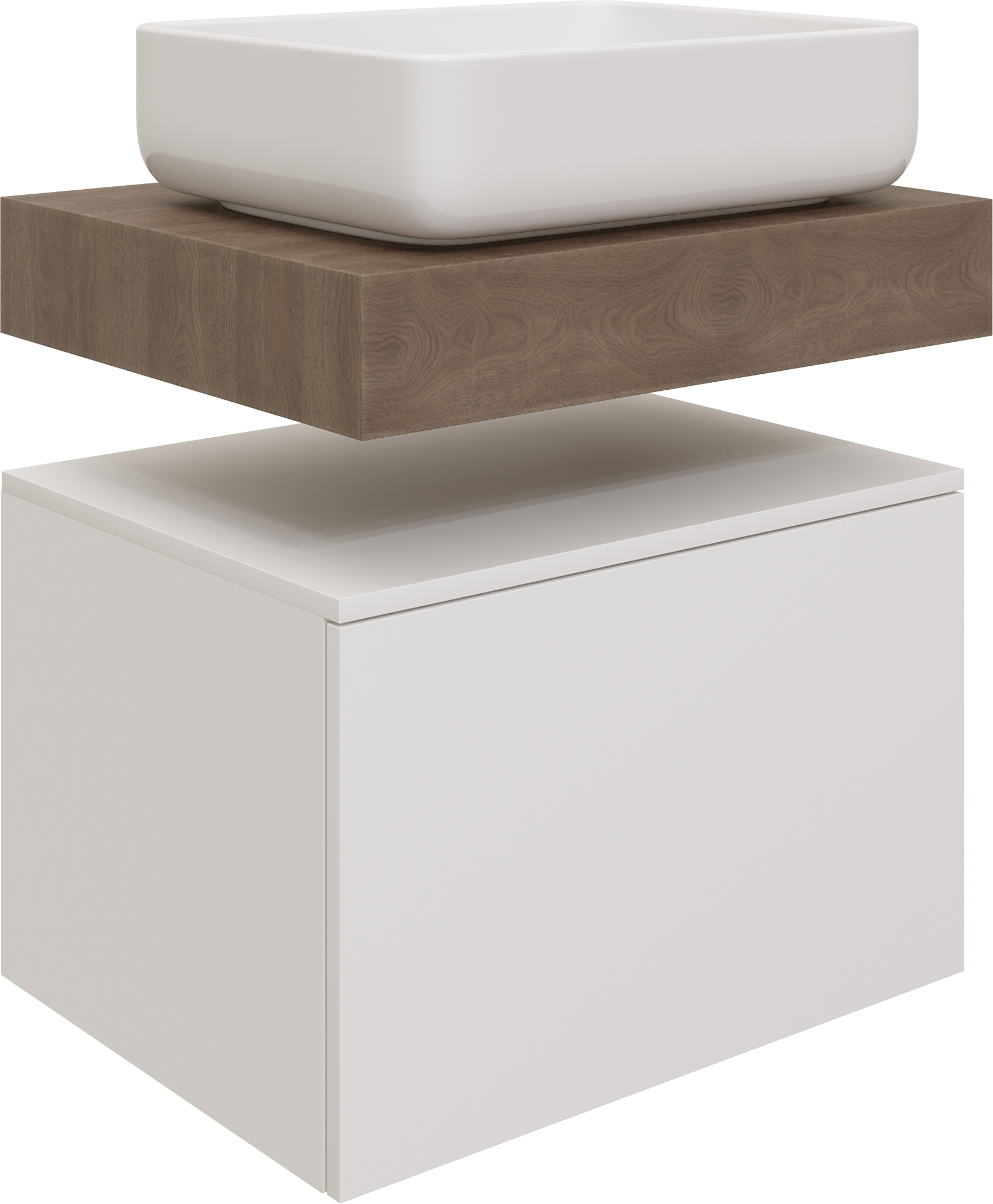 Столешница STWORKI Ольборг 60 дуб карпентер, без отверстий, с тумбой 60