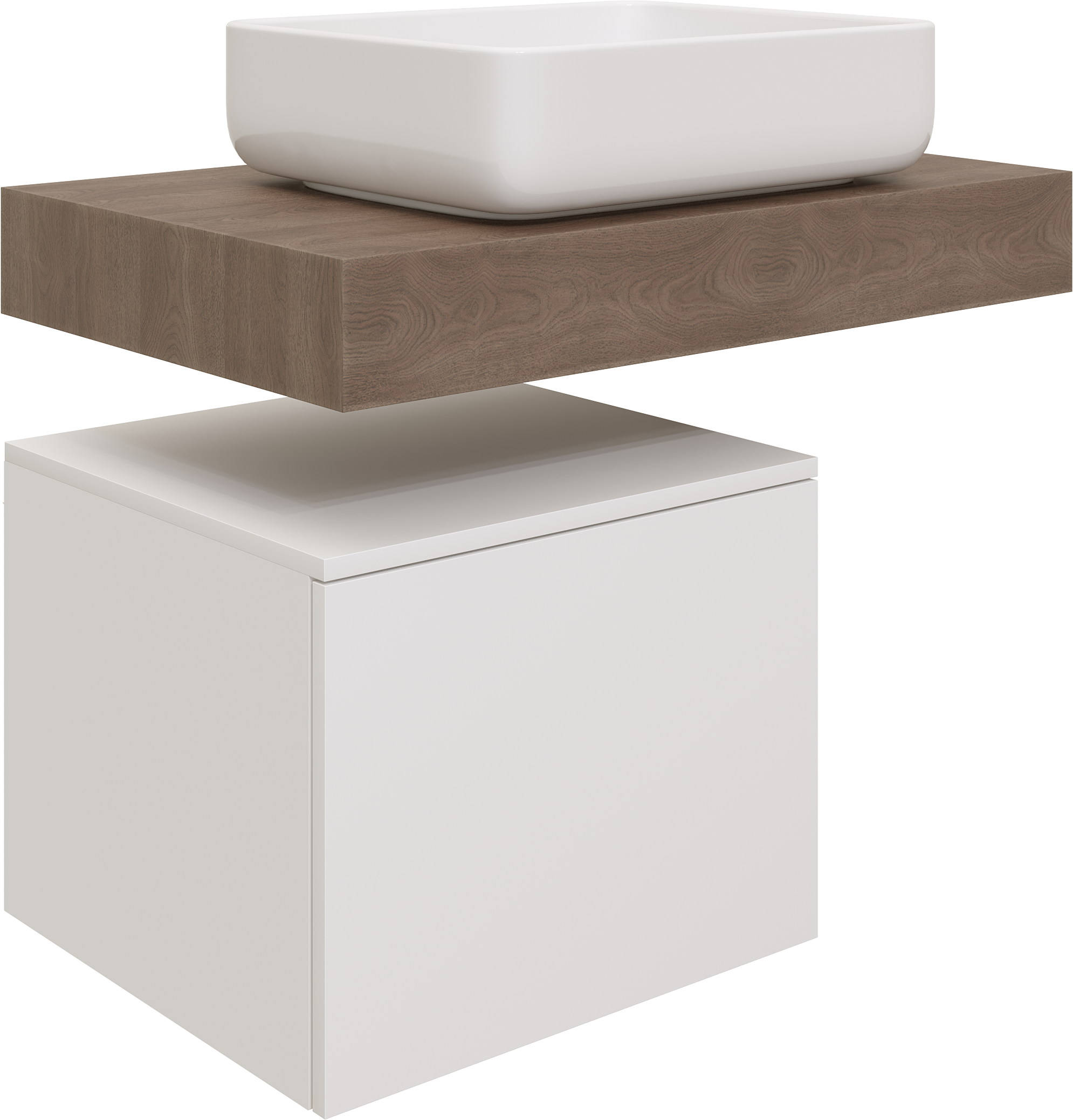 Столешница STWORKI Ольборг 80 дуб карпентер, без отверстий, с тумбой 50