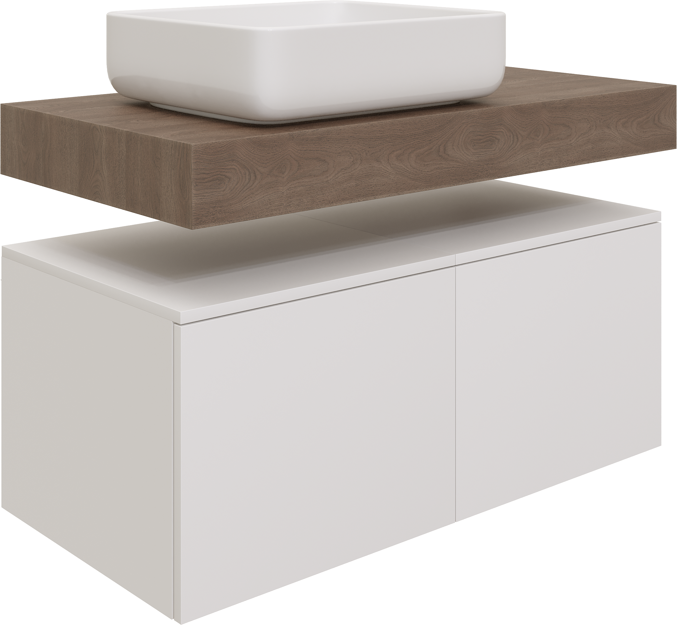 Столешница STWORKI Ольборг 100 дуб карпентер, без отверстий, 2 тумбы 50