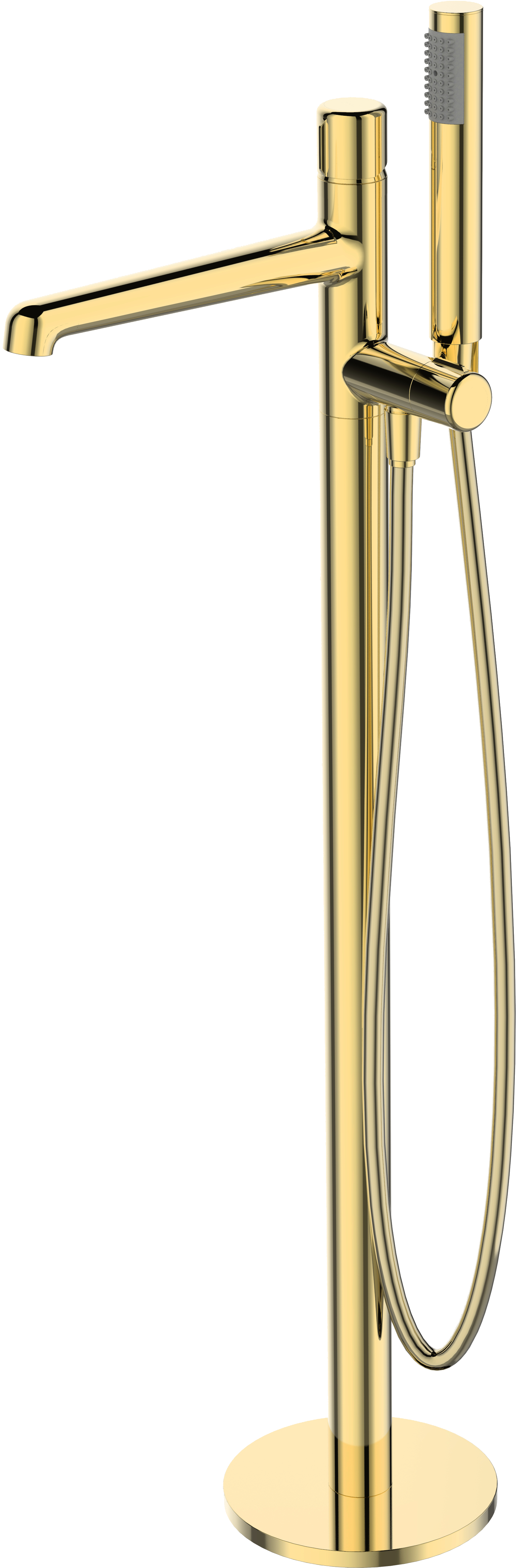 Напольный смеситель для ванны с душем BelBagno Uno FMT ORO С ВНУТРЕННЕЙ ЧАСТЬЮ