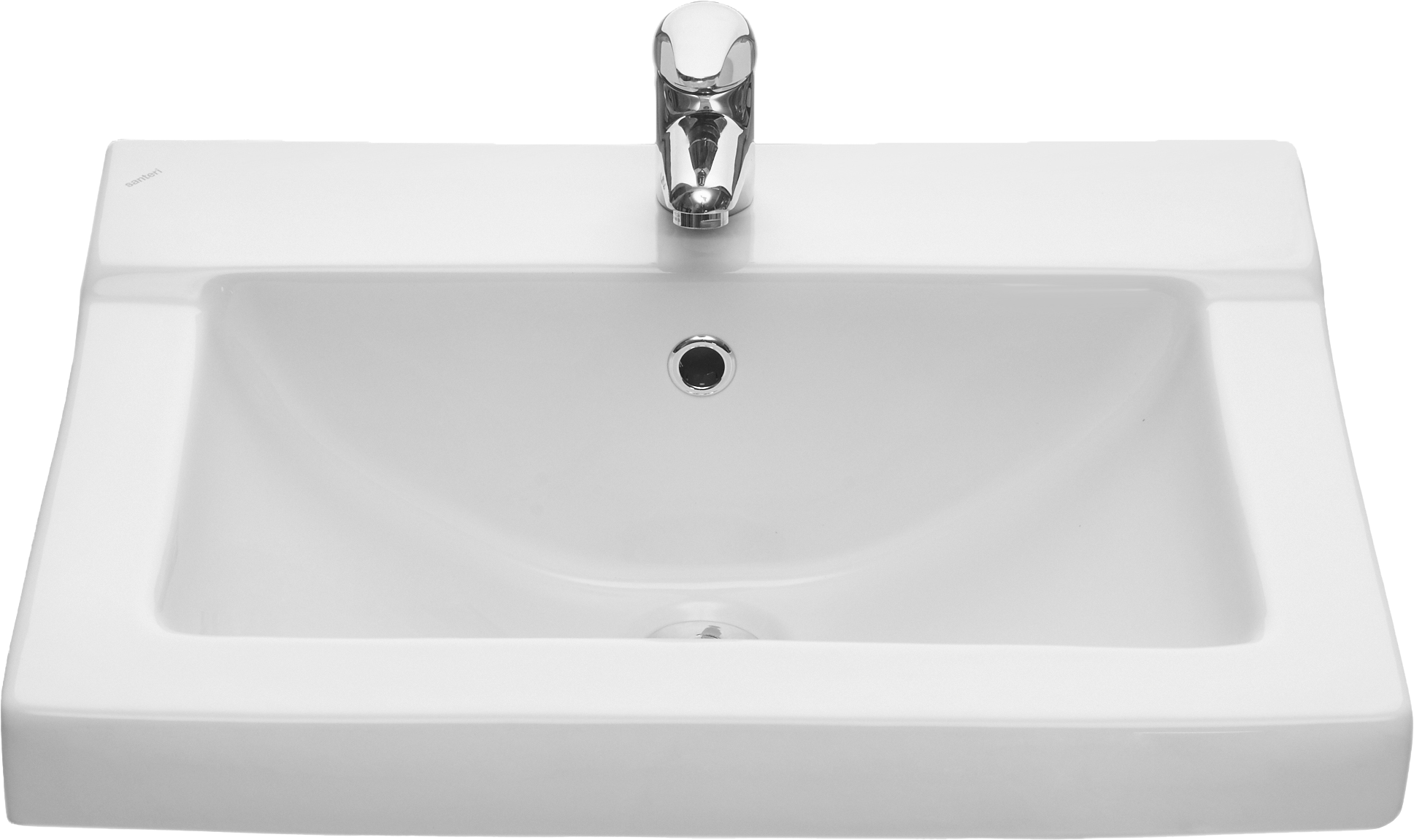 Раковина подвесная Santeri Орион 1.3110.8.S00.11B.0 57 белая, прямоугольная