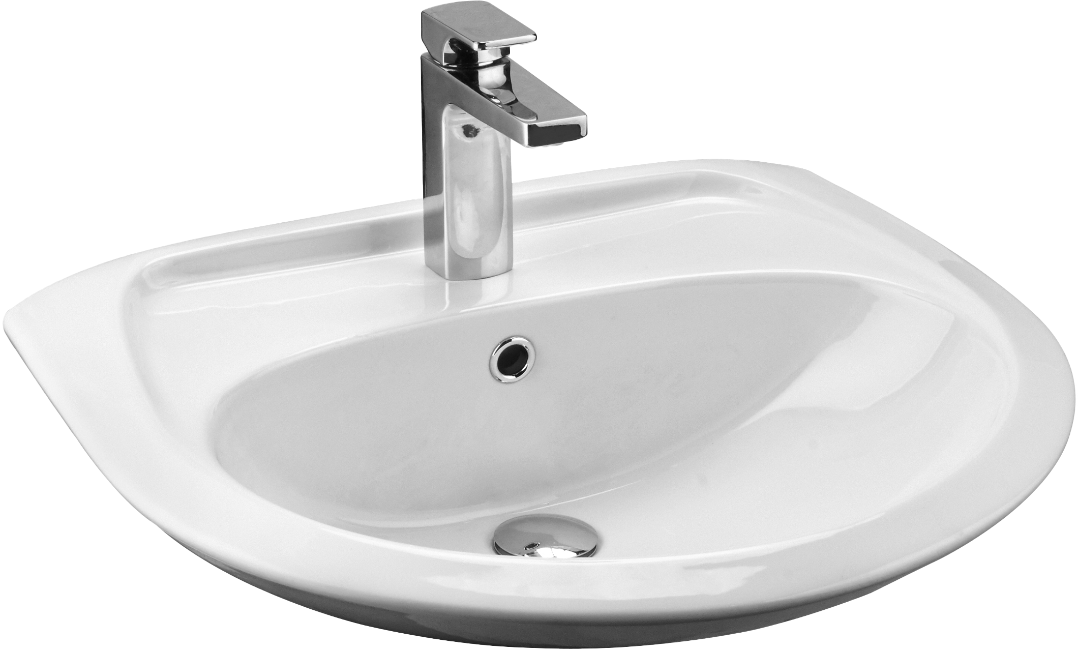 Раковина подвесная Santek Бриз 1.WH11.0.466 59 глянцевая белая