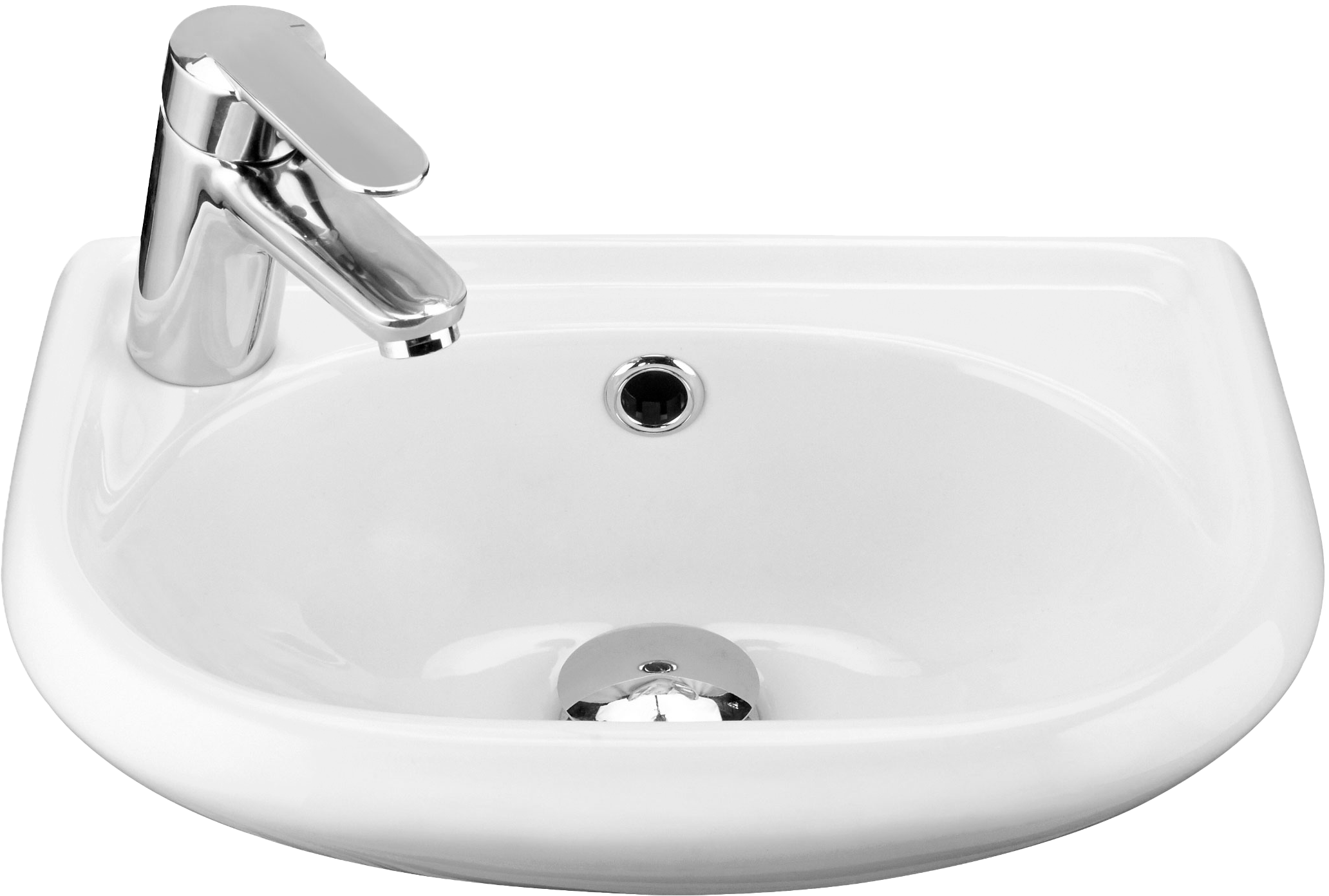 Раковина маленькая в туалет Santek Бриз 1.WH11.0.442 39 L глянцевая белая