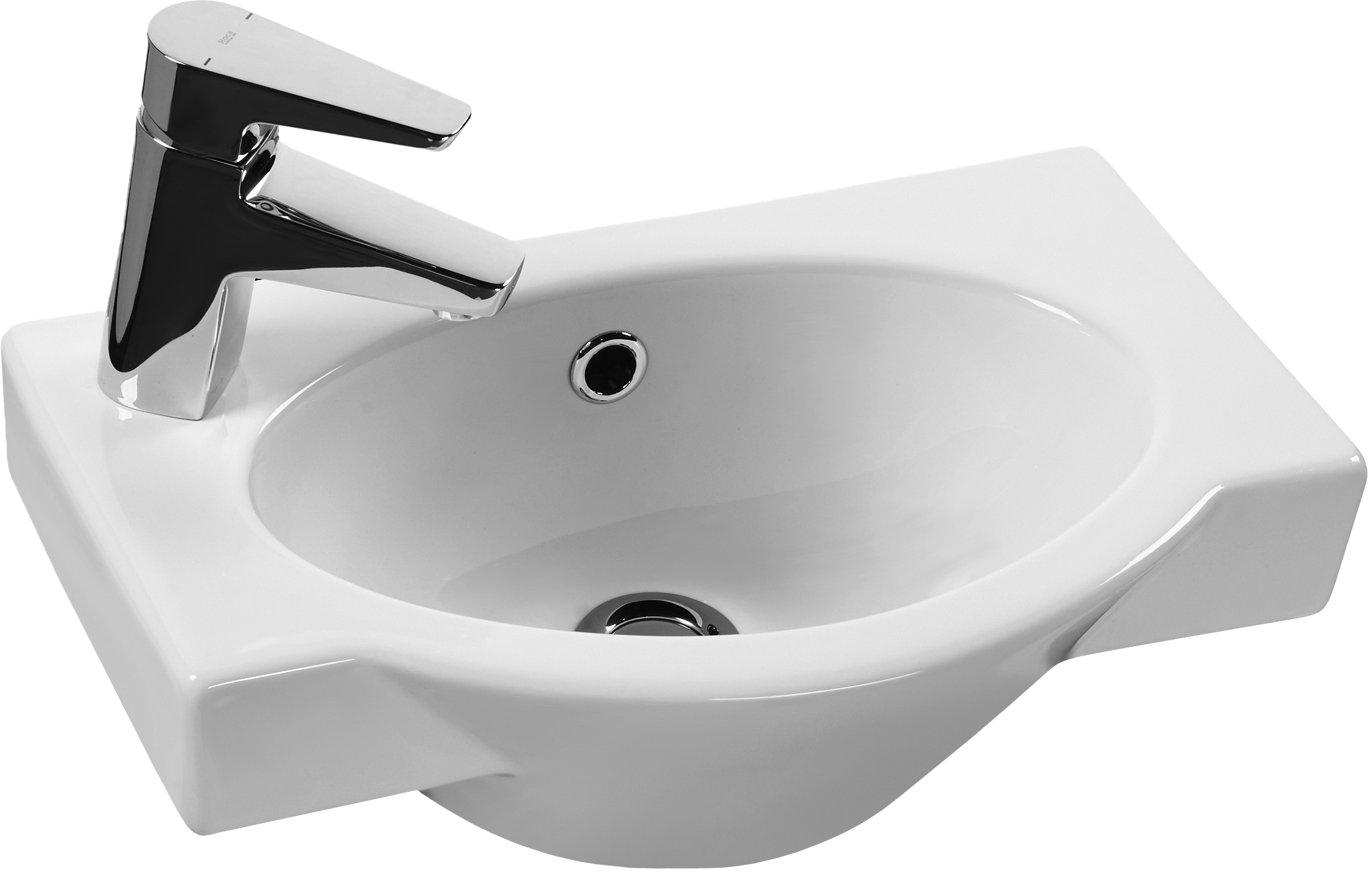 Раковина маленькая в туалет Santek Форум 1.WH11.0.542 46 L глянцевая белая, прямоугольная