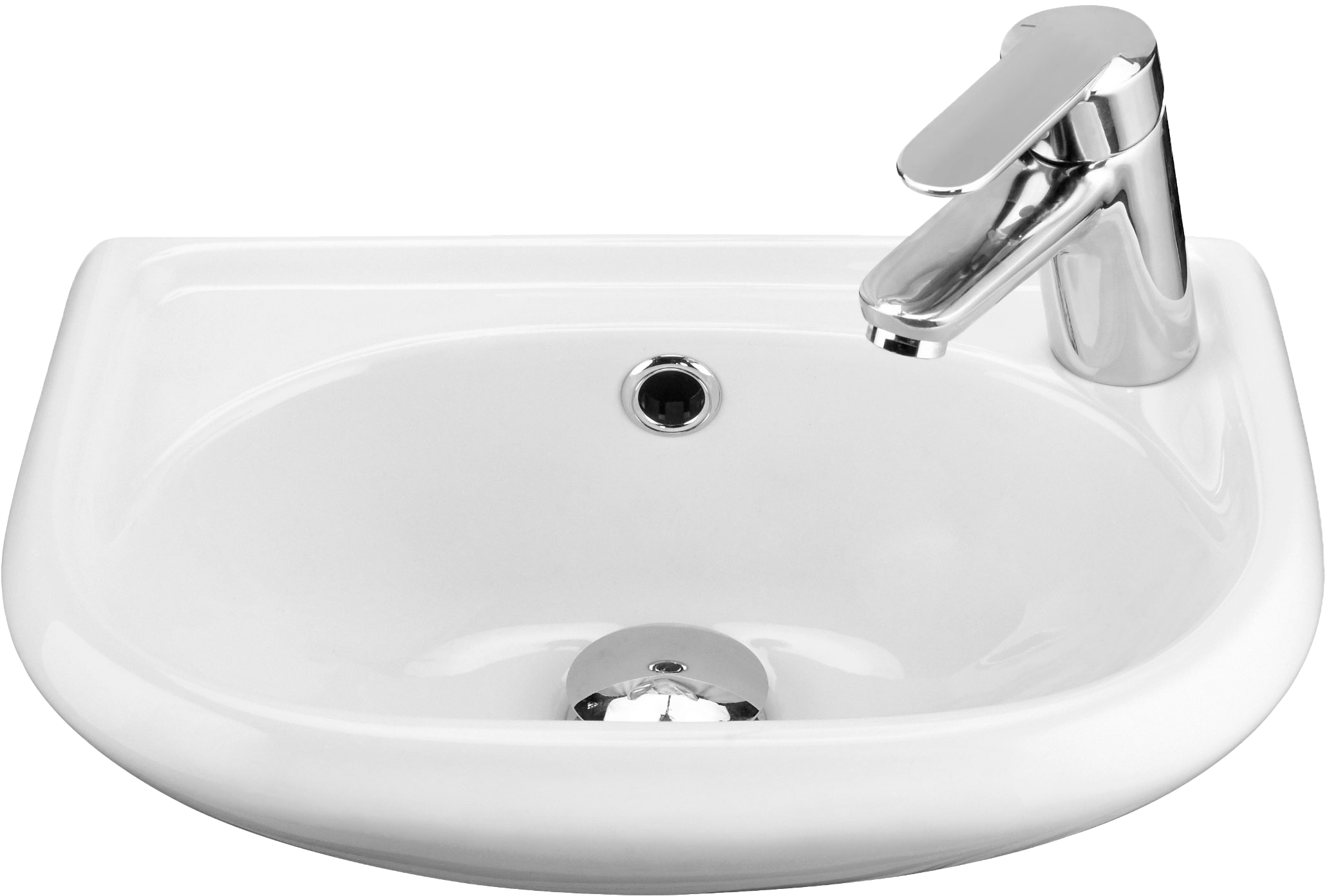 Раковина маленькая в туалет Santek Бриз 1.WH11.0.445 39 R глянцевая белая