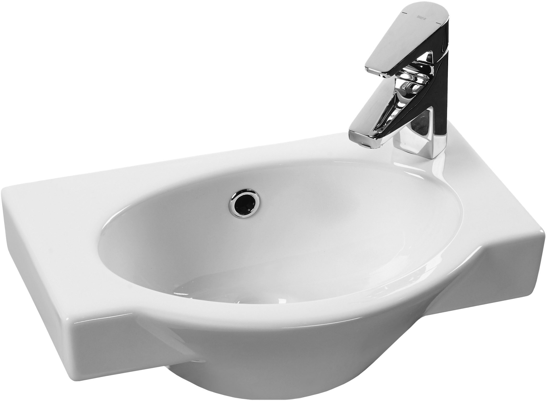 Раковина маленькая в туалет Santek Форум 1WH110545 46 R глянцевая белая, прямоугольная