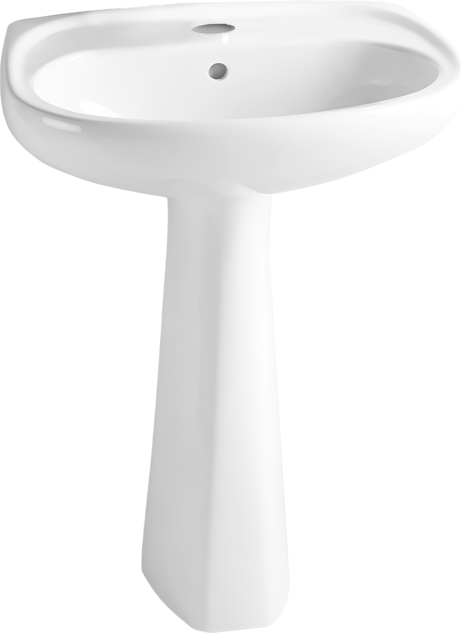 Раковина подвесная VitrA Normus 9600B003-7650 55 глянцевая белая, с пьедесталом