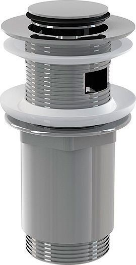 Донный клапан для раковины AlcaPlast A391 с переливом, хром