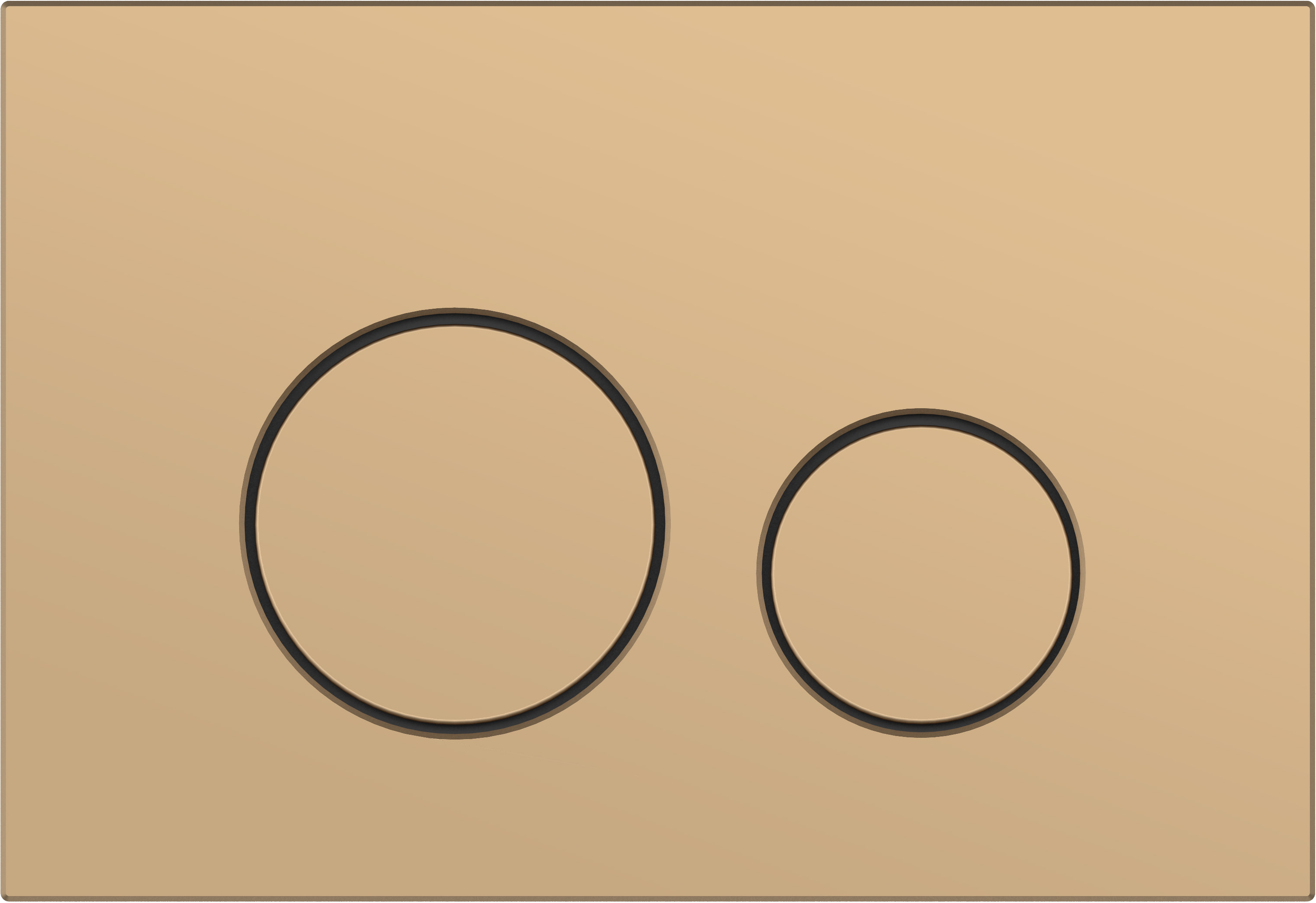 Кнопка смыва для унитаза Cersanit Twins 63524 пластик, цвет матовое золото