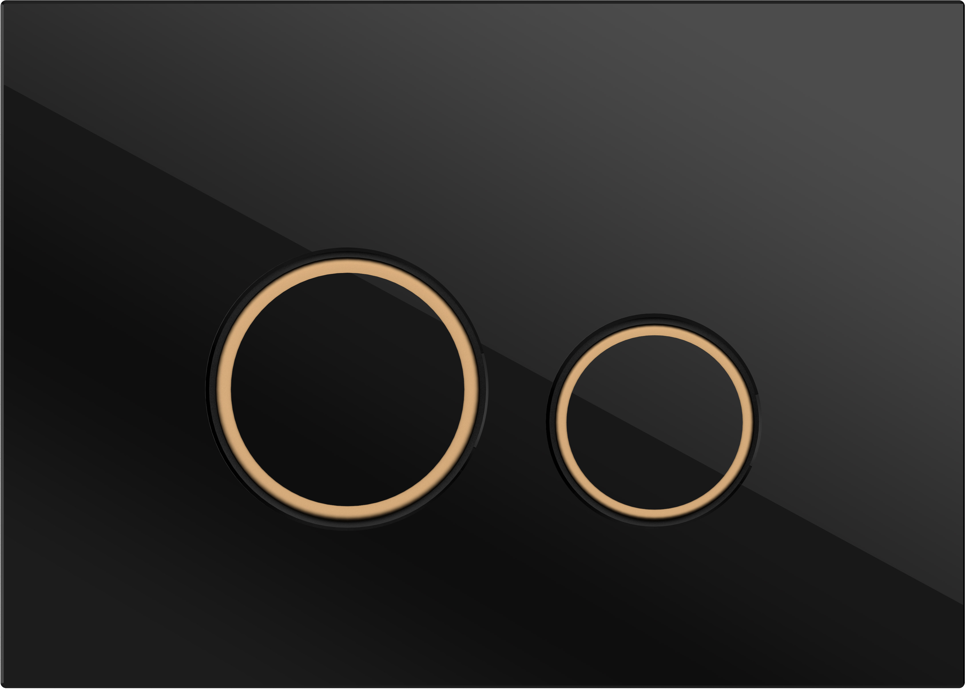 Кнопка смыва для унитаза Cersanit Twins 63534 пластик, цвет матовый черный