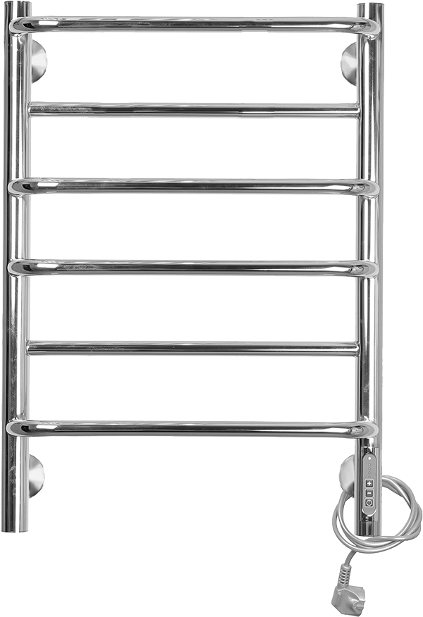 Полотенцесушитель электрический Domoterm Орфей П6 60x40 см, подключение справа, глянцевый хром, лесенка