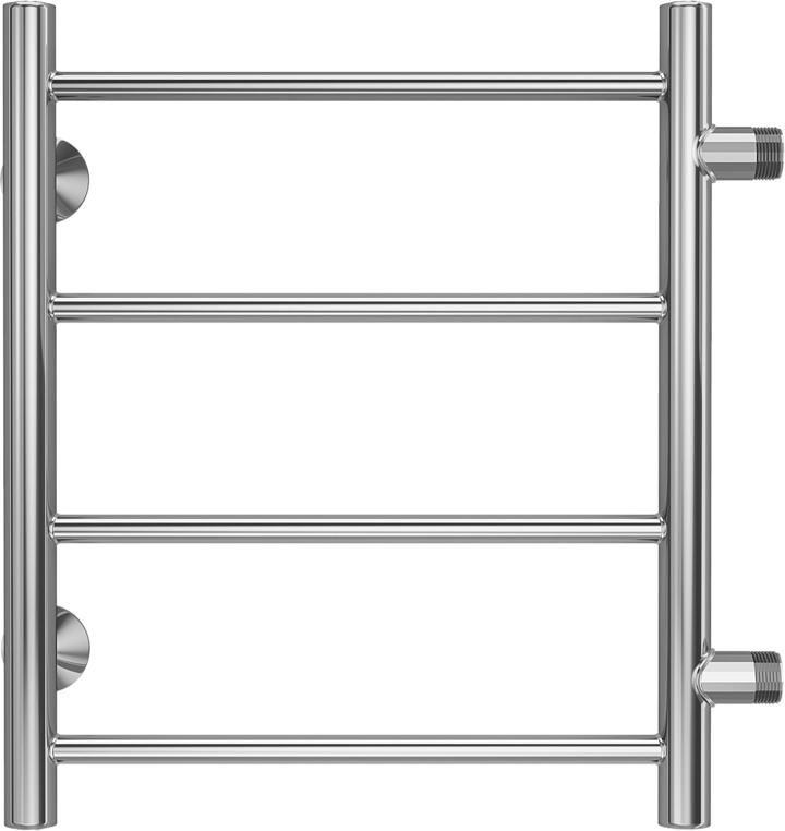 Полотенцесушитель водяной Terminus Аврора П4 50x50 см, глянцевый хром, лесенка