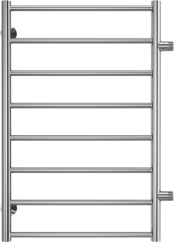 Полотенцесушитель водяной Terminus Аврора П8 50 80x60 см, глянцевый хром, лесенка