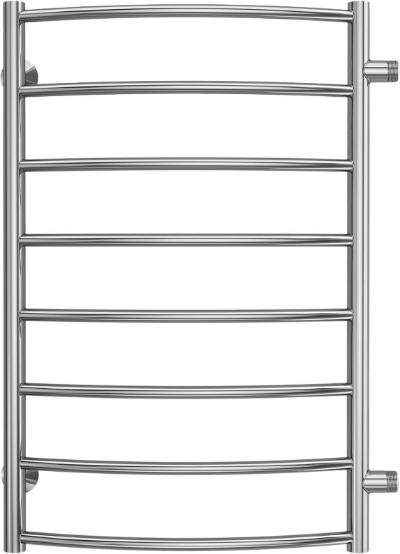 Полотенцесушитель водяной Terminus Классик П8 60 80x60 см, нержавеющая сталь полированная, лесенка