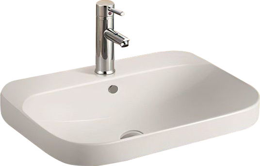 Раковина встраиваемая сверху Art&Max AM-7976 60 белая, прямоугольная, фаянс