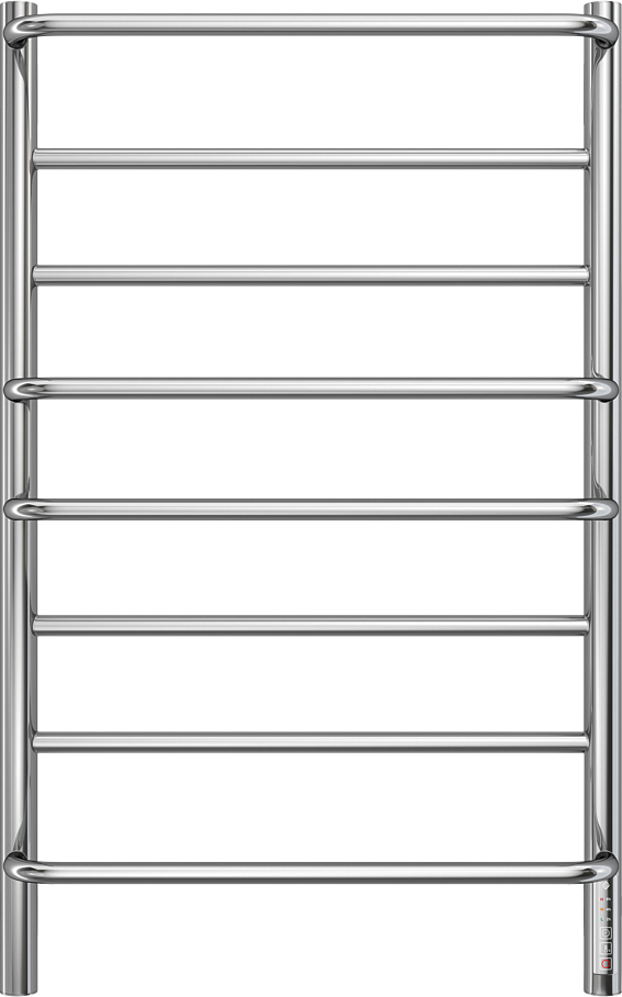 Полотенцесушитель электрический Terminus Евромикс П8 85x55 см, подключение справа, слева, глянцевый хром, лесенка