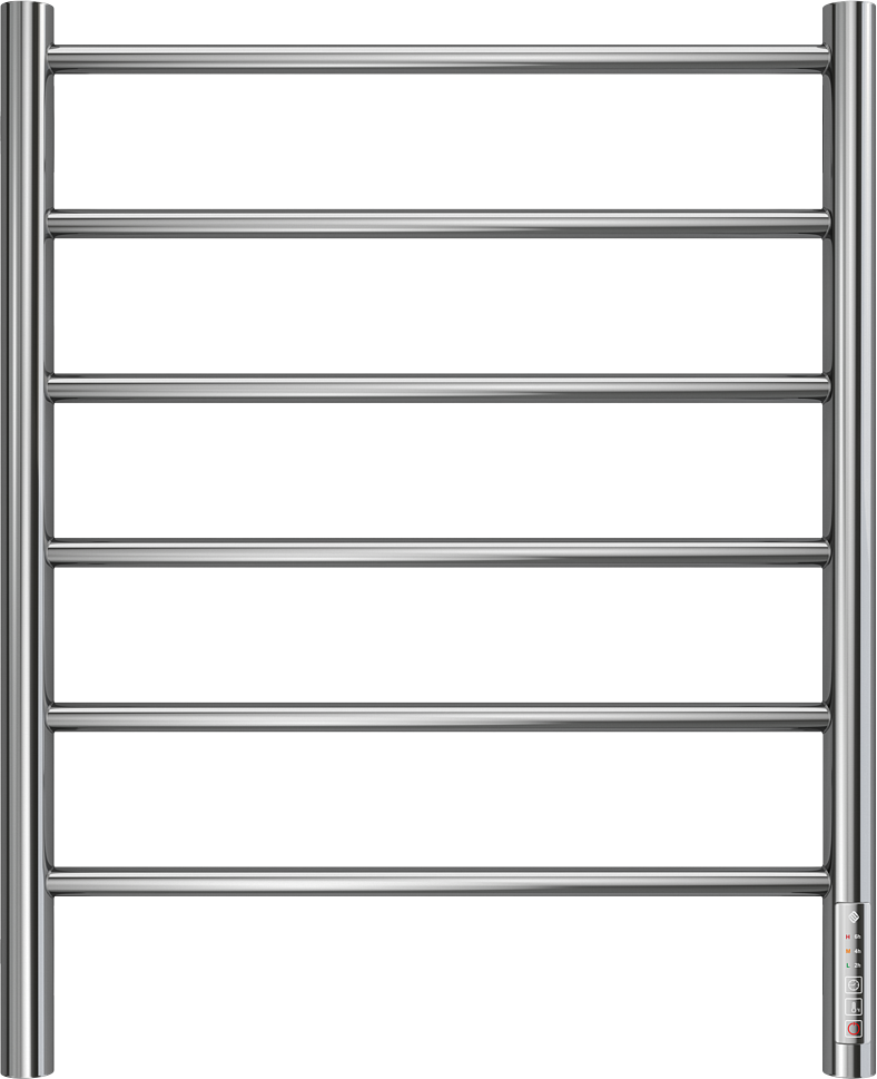 Полотенцесушитель электрический Terminus Аврора П6 500*650 65x55 см, подключение справа, слева, глянцевый хром, лесенка