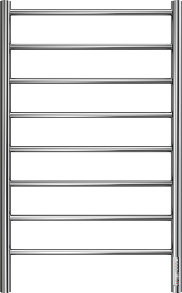 Полотенцесушитель электрический Terminus Аврора П8 500*850 85x55 см, подключение справа, слева, глянцевый хром, лесенка