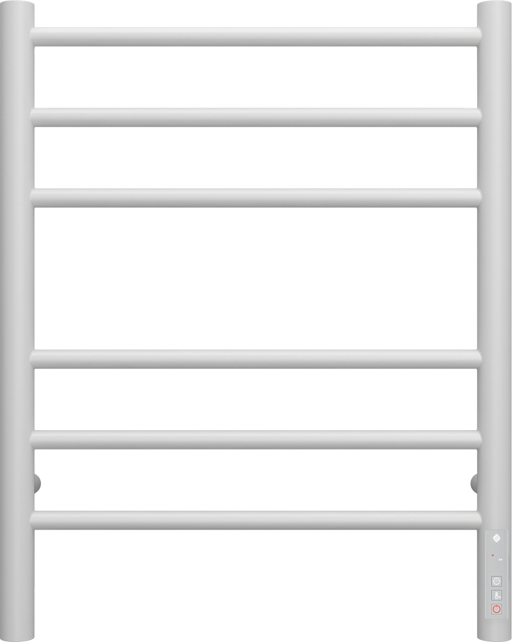Полотенцесушитель электрический Terminus Аврора П6 60x50 см, подключение справа, слева, матовый белый, лесенка, из стали