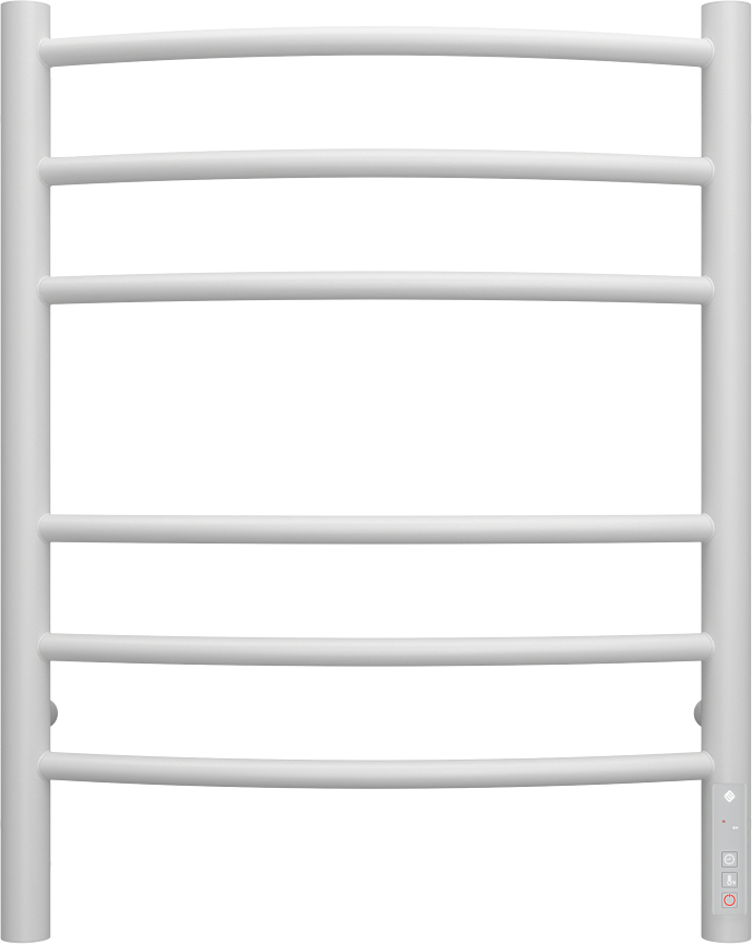 Полотенцесушитель электрический Terminus Классик П6 60x50 см, подключение справа, слева, матовый белый, лесенка, из стали