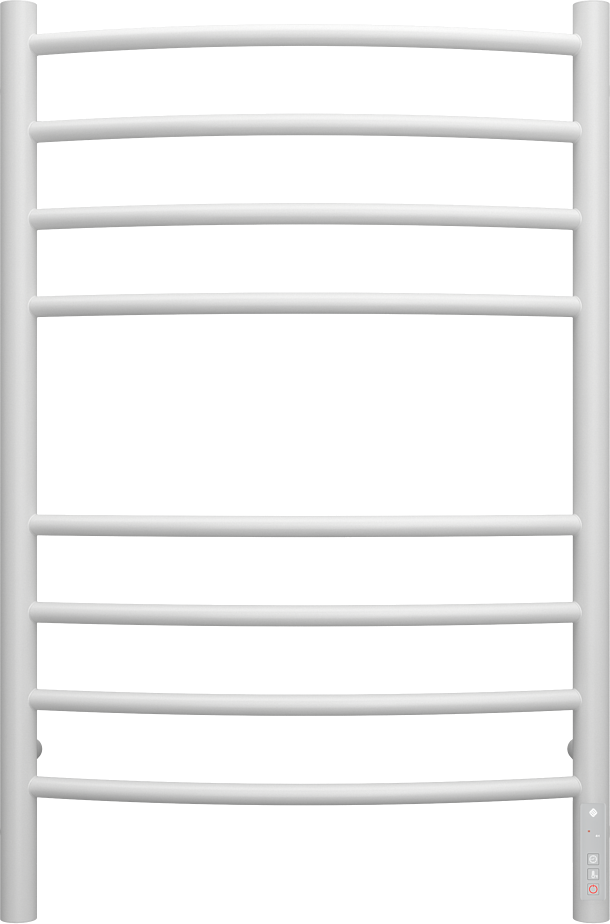 Полотенцесушитель электрический Terminus Классик П8 80x55 см, подключение справа, слева, скрытое подключение справа, матовый белый, лесенка, из стали