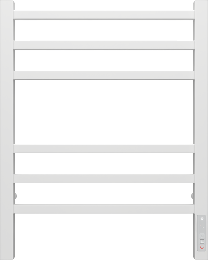 Полотенцесушитель электрический Terminus Ватикан П6 60x50 см, подключение справа, слева, матовый белый, лесенка, из стали