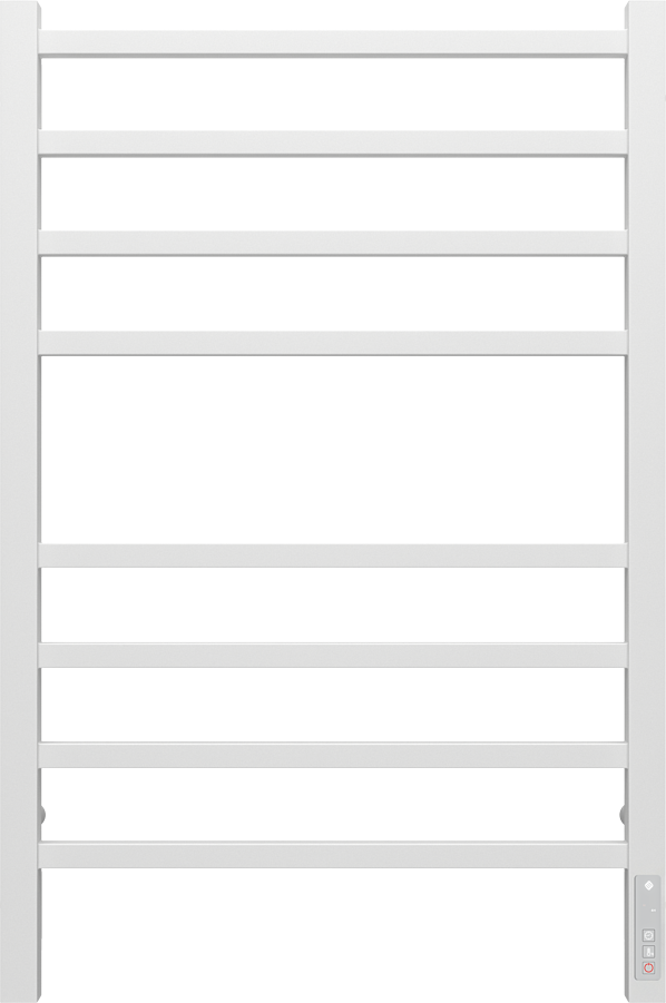 Полотенцесушитель электрический Terminus Ватикан П8 80x55 см, подключение справа, слева, матовый белый, лесенка, из стали