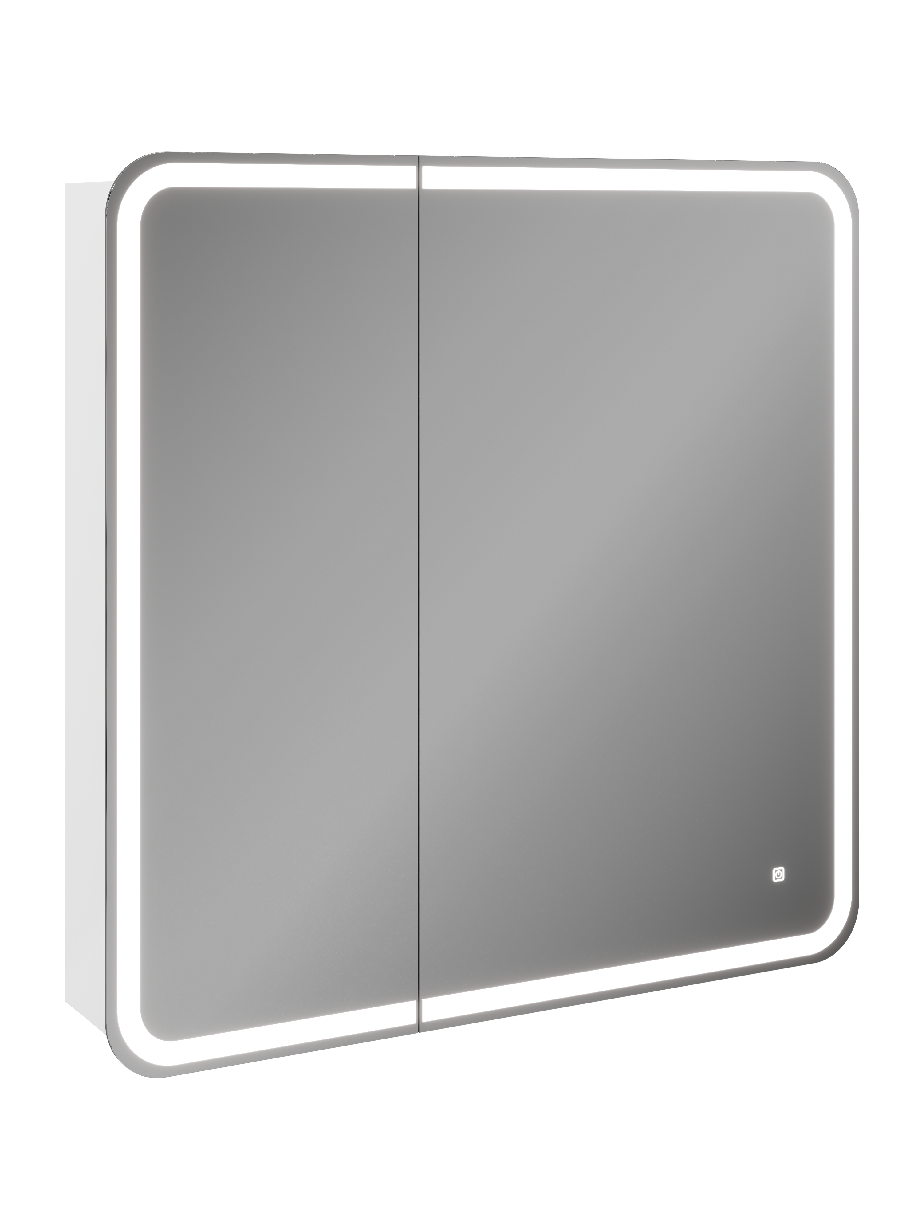 Зеркало-шкаф STWORKI Ольборг МВК079 80 с подсветкой, прямоугольный, с розеткой