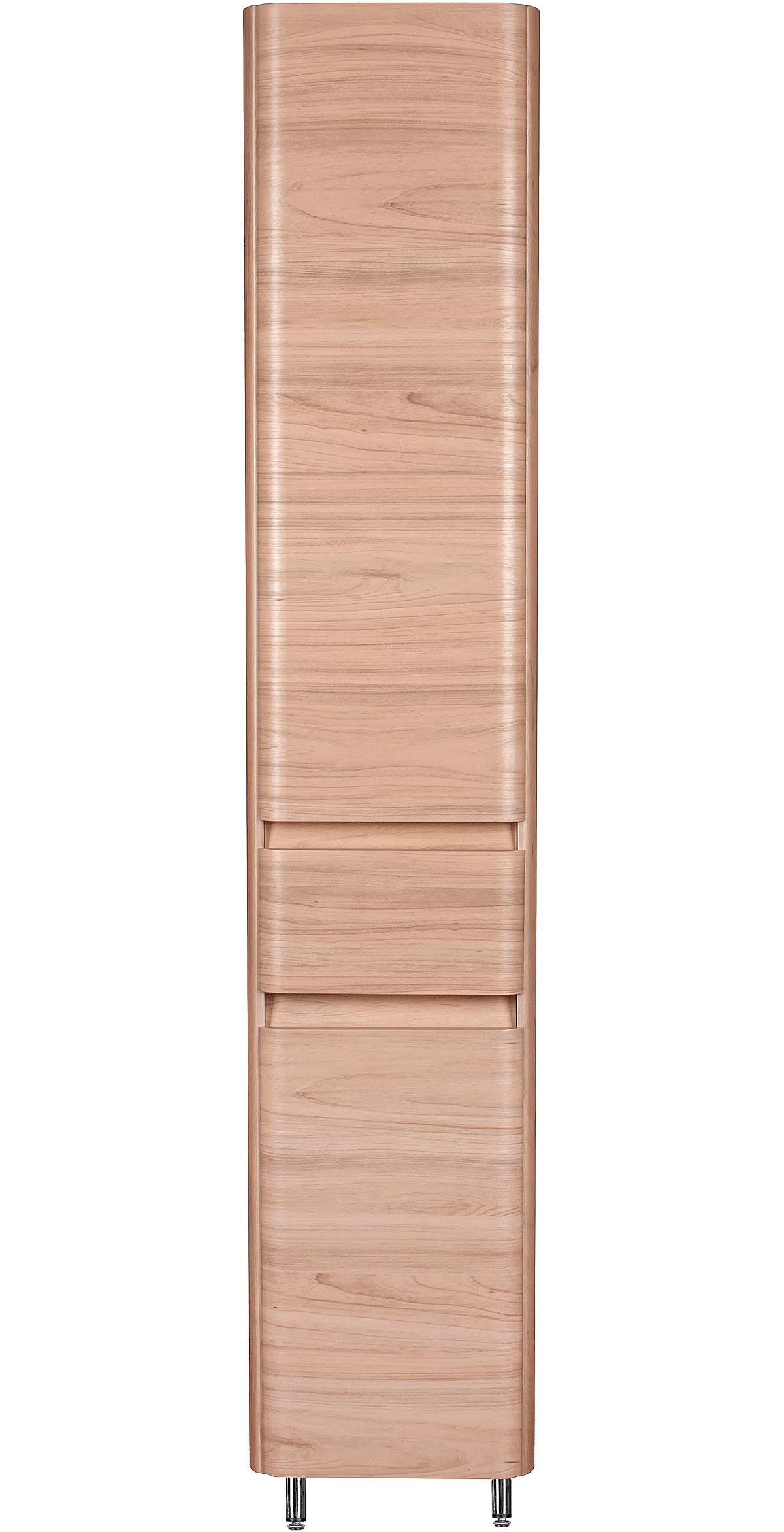 Шкаф-пенал для ванной Style Line Атлантика 35 L Люкс Plus, с бельевой корзиной, ясень перламутр