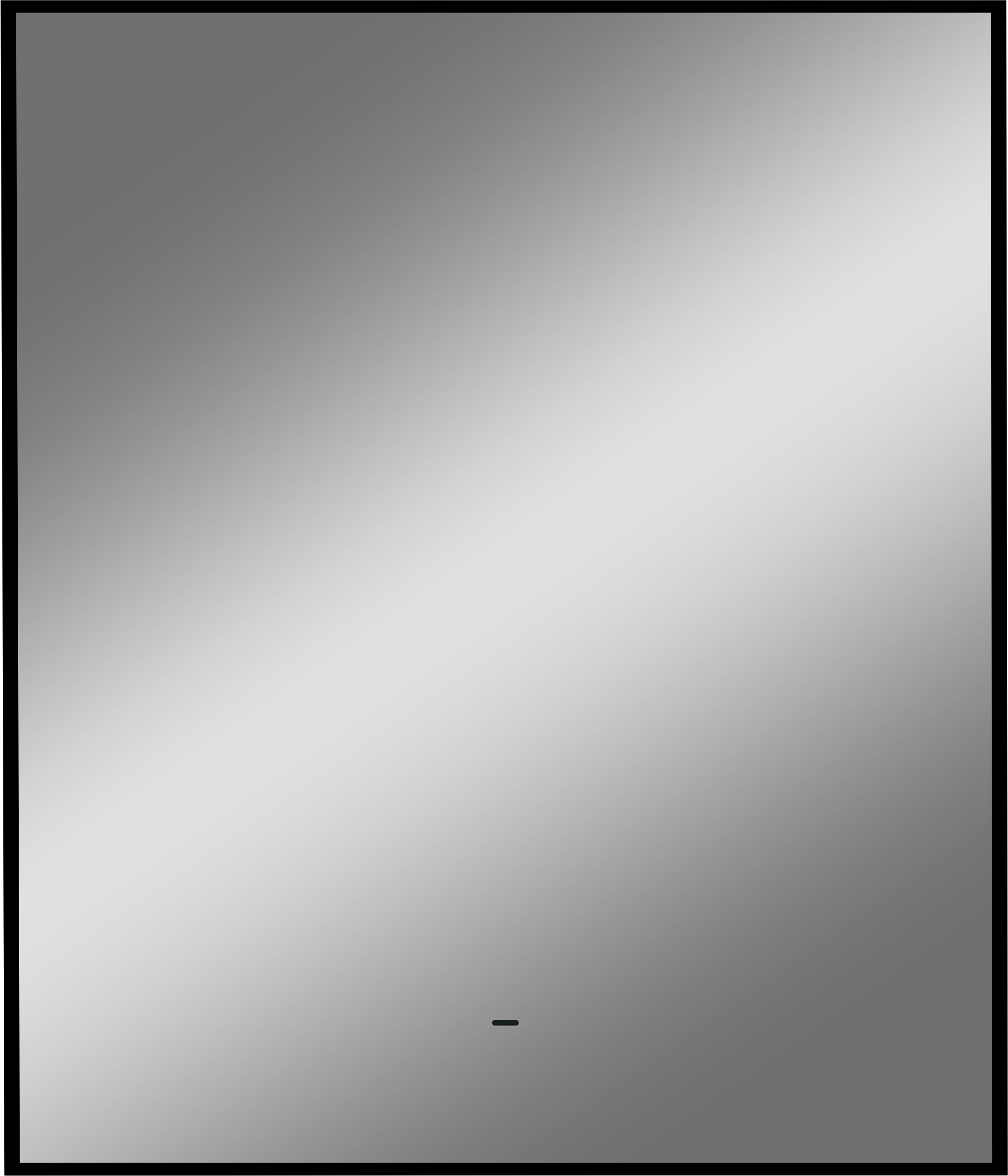 Зеркало DIWO Элиста 60x70 см, ореольная подсветка LED, бесконтактный выключатель, прямоугольное, черная окантовка