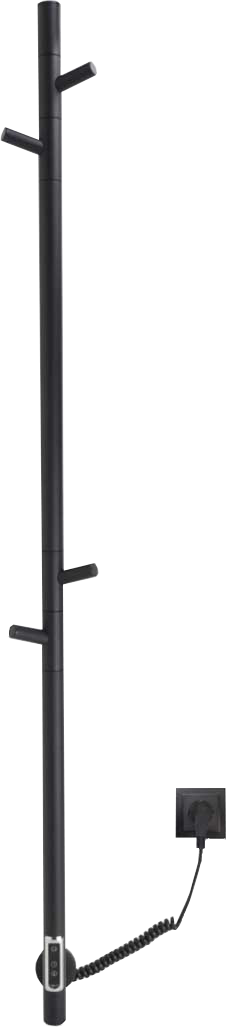 Полотенцесушитель электрический Vincea VTD-1DBE 135x15 см, матовый черный, I-образный