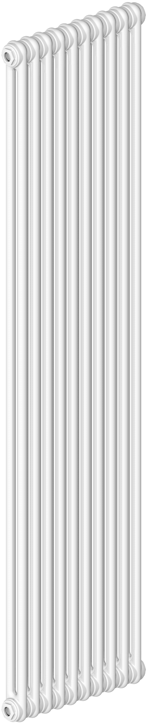Радиатор стальной трубчатый Irsap Tesi 1800 вертикальный, 2 трубы, 10 секций, дизайнерский, боковое проходное подключение, стандартный белый код 01 G