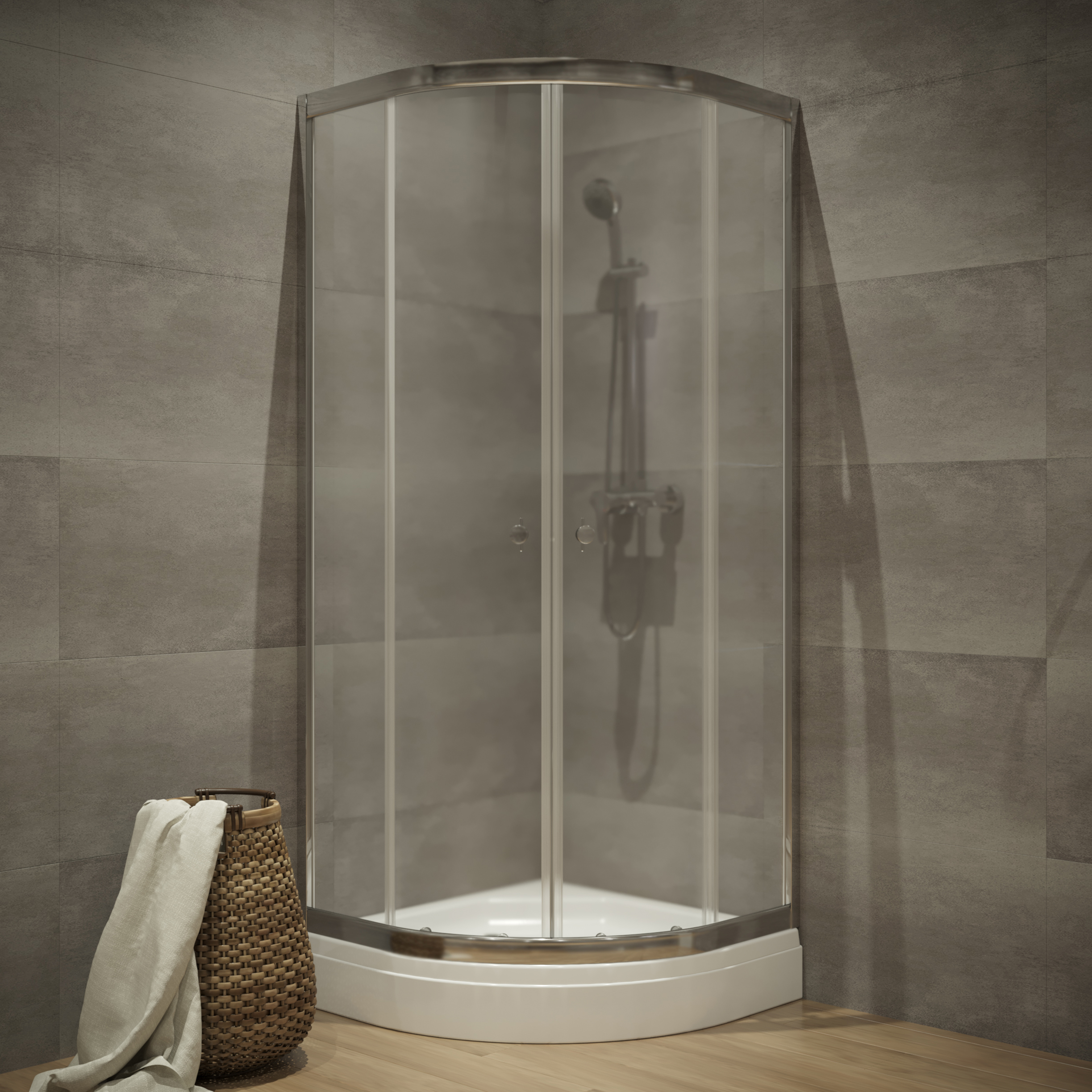 Душевой уголок Triton Альфа -хром Щ0000049613 90х90 см с поддоном