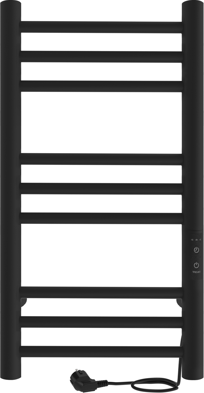 Полотенцесушитель электрический Indigo Line Trinity LСLTE70-30BRRt 70x35 см, подключение справа, слева, черный муар, лесенка