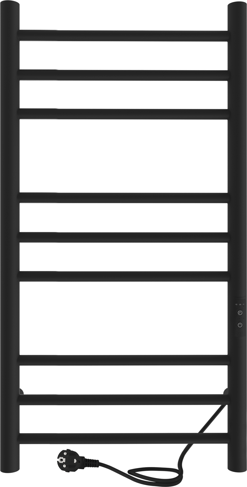 Полотенцесушитель электрический Indigo Line Trinity LСLTE80-40BRRt 80x45 см, подключение справа, слева, черный муар, лесенка