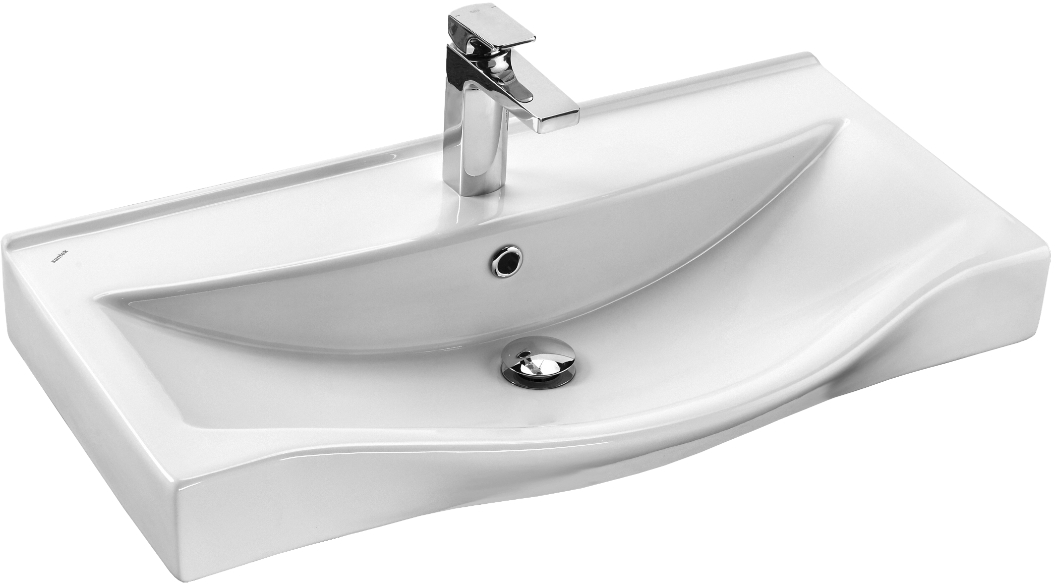 Мебельная раковина AQUATON Беверли 80 накладная, белая, прямоугольная, фарфор