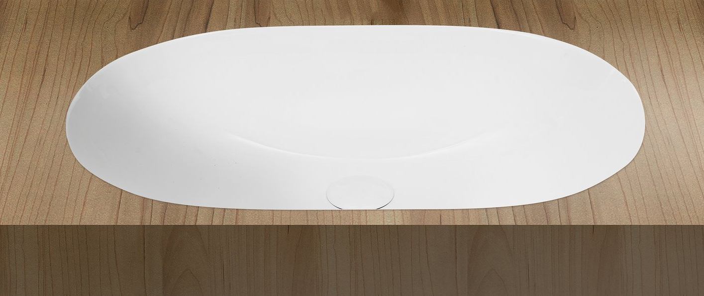 Раковина встраиваемая снизу Weltwasser WW Deilbach 10000003899 6030 59 глянцевая белая, овальная, фаянс