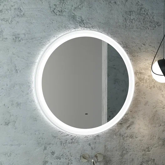 Зеркало круглое CONTINENT Planet 70 с подсветкой, белое